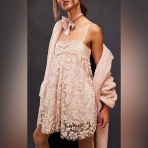 Free People All that glitters mini dress Sz L NWT